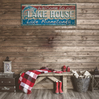 Welcome to Our Lake House - Wood & Metal Wall Art Wood & Metal Signs Marty Mummert Studio