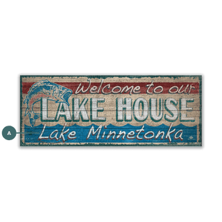 Welcome to Our Lake House - Wood & Metal Wall Art Wood & Metal Signs Marty Mummert Studio