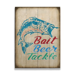 Bait, Beer, and Tackle - Wood & Metal Wall Art Wood & Metal Signs Marty Mummert Studio