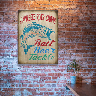 Bait, Beer, and Tackle - Wood & Metal Wall Art Wood & Metal Signs Marty Mummert Studio