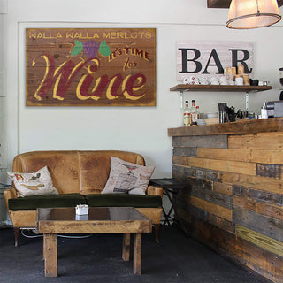 It's Time for Wine - Wood & Metal Wall Art Wood & Metal Signs Marty Mummert Studio