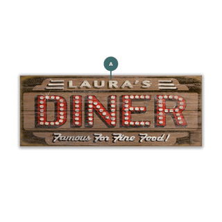 Laura's Diner - Wood & Metal Wall Art Wood & Metal Signs Marty Mummert Studio