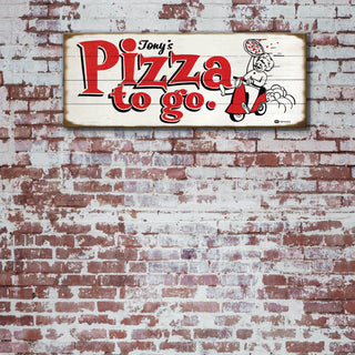 Pizza To Go - Wood & Metal Wall Art Wood & Metal Signs Marty Mummert Studio