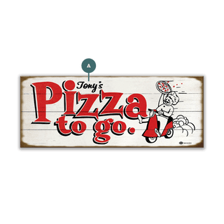 Pizza To Go - Wood & Metal Wall Art Wood & Metal Signs Marty Mummert Studio