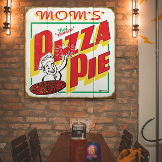 Mom's Pizza Pie - Wood & Metal Wall Art Wood & Metal Signs Marty Mummert Studio