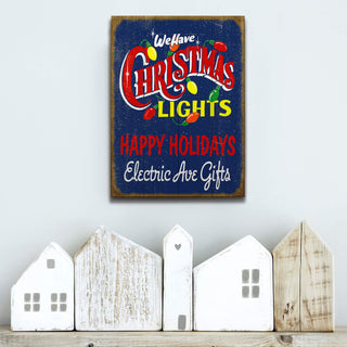 Christmas Lights - Wood & Metal Wall Art Wood & Metal Signs Marty Mummert Studio