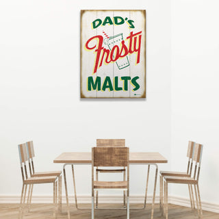 Dad's Frosty Malts - Wood & Metal Wall Art Wood & Metal Signs Marty Mummert Studio