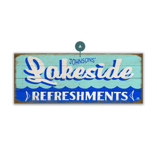 Lakeside Refreshments - Wood & Metal Wall Art Wood & Metal Signs Marty Mummert Studio