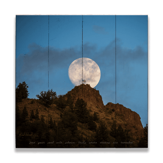 Full Moon Rises - Wood & Metal Wall Art Wood & Metal Signs Michael Underwood