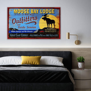 Moose Bay Lodge - Wood & Metal Wall Art Wood & Metal Signs Out West Design