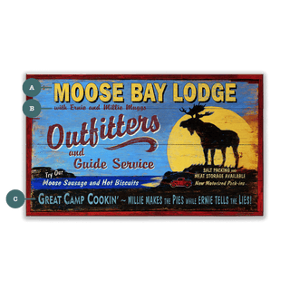 Moose Bay Lodge - Wood & Metal Wall Art Wood & Metal Signs Out West Design