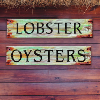 Catch of the Day: Oysters - Wood & Metal Wall Art Wood & Metal Wall Art Out West Design