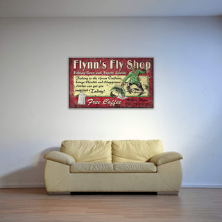 Flynn's Fly Shop - Wood & Metal Wall Art Wood & Metal Signs Out West Design