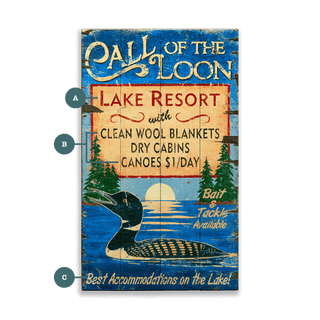 Call of the Loon - Wood & Metal Wall Art Wood & Metal Signs Out West Design