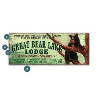 Great Bear Lake Lodge - Wood & Metal Wall Art Wood & Metal Signs Out West Design