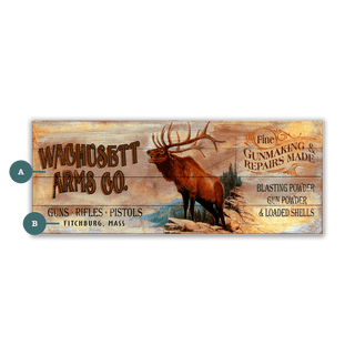 Wachusett Arms Co. - Wood & Metal Wall Art Wood & Metal Signs Out West Design