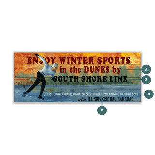 Enjoy Winter Sports - Wood & Metal Wall Art Wood & Metal Signs Out West Design