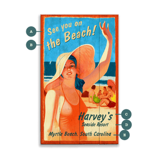 See You on the Beach - Wood & Metal Wall Art Wood & Metal Signs Out West Design