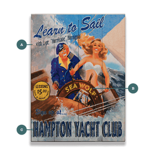 Learn to Sail - Wood & Metal Wall Art Wood & Metal Wall Art Out West Design