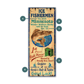 Ice Fishermen - Wood and Metal Wall Art