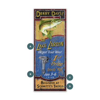 Derby Days: Trout - Wood and Metal Wall Art