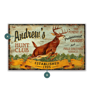 Andrew's Hunt Club - Wood & Metal Wall Art