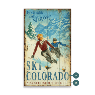 Ski Colorado - Wood & Metal Wall Art