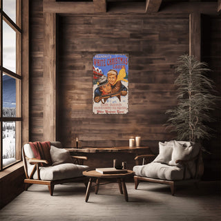 White Christmas Lodge - Wood & Metal Wall Art Wood & Metal Wall Art Out West Design