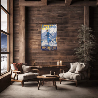 Winter in the Rockies - Wood & Metal Wall Art Wood & Metal Wall Art Out West Design