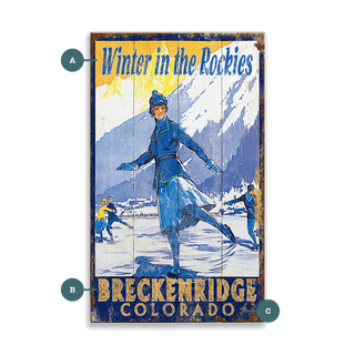 Winter in the Rockies - Wood & Metal Wall Art Wood & Metal Wall Art Out West Design