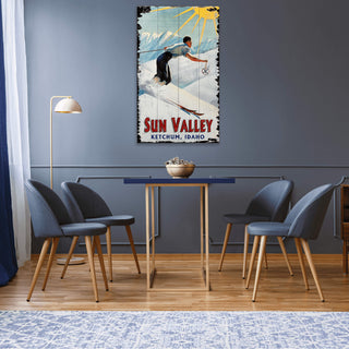 Sun Valley Ski Run - Wood & Metal Wall Art Wood & Metal Wall Art Out West Design