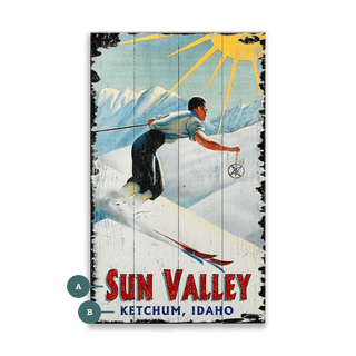 Sun Valley Ski Run - Wood & Metal Wall Art Wood & Metal Wall Art Out West Design