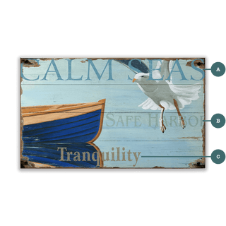 Calm Seas - Wood & Metal Wall Art Wood & Metal Wall Art Out West Design