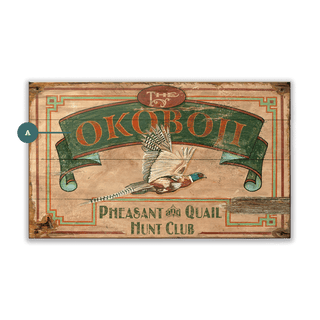 Okoboji Pheasant and Qual Hunt Club - Wood & Metal Wall Art Wood & Metal Wall Art Out West Design