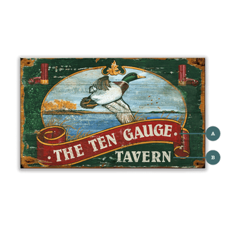 The Ten Gauge Tavern - Wood & Metal Wall Art Wood & Metal Wall Art Out West Design