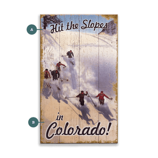 Hit the Slopes - Wood & Metal Wall Art Wood & Metal Signs Out West Design