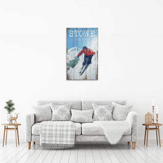 Ski Stowe Vermont - Wood & Metal Wall Art Wood & Metal Wall Art Out West Design