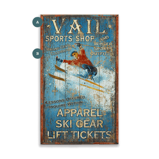 Vail Sports Shop - Wood & Metal Wall Art Wood & Metal Wall Art Out West Design