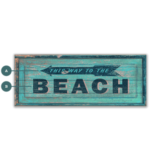 This Way to the Beach - Wood & Metal Wall Art Wood & Metal Wall Art Out West Design