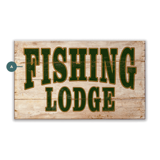 Fishing Lodge Sign - Wood Plank Wall Art Wood & Metal Signs Out West Design