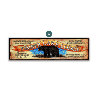 Timber Lake Lodge - Wood & Metal Wall Art Wood & Metal Signs Out West Design