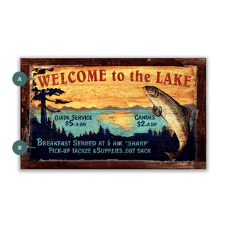 Welcome to the Lake - Wood Plank Wall Art Wood & Metal Signs Out West Design