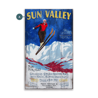 Ski Sun Valley - Wood & Metal Wall Art Wood & Metal Signs Out West Design