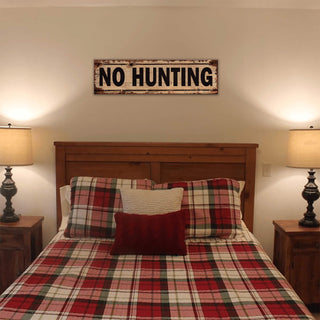 No Hunting Sign - Wood & Metal Wall Art Wood & Metal Signs Out West Design