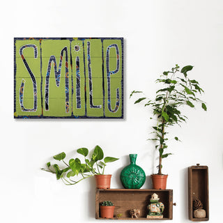 Smile - Wood & Metal Wall Art Wood & Metal Wall Art Shelle Lindholm