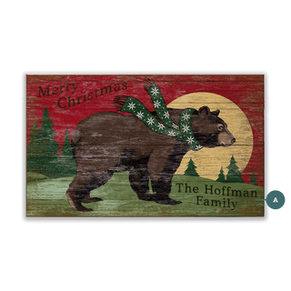 Merry Christmas Bear - Wood Plank Wall Art Wood & Metal Signs Suzanne Nicoll