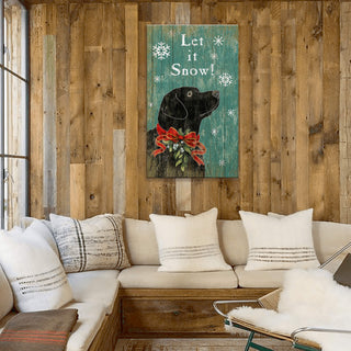 Let It Snow Black Lab - Wood Plank Wall Art Wood & Metal Signs Suzanne Nicoll