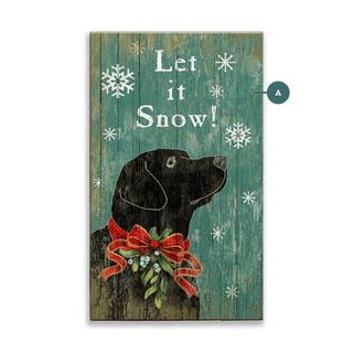 Let It Snow Black Lab - Wood Plank Wall Art Wood & Metal Signs Suzanne Nicoll