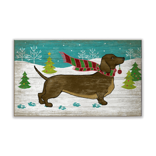 Dachshund Wonderland - Wood Plank Wall Art Wood & Metal Signs Suzanne Nicoll