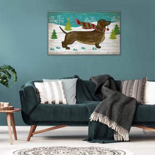 Dachshund Wonderland - Wood Plank Wall Art Wood & Metal Signs Suzanne Nicoll